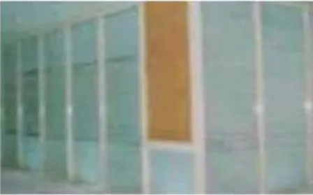 Glazed partitions inside FCMB regional head office, Kano